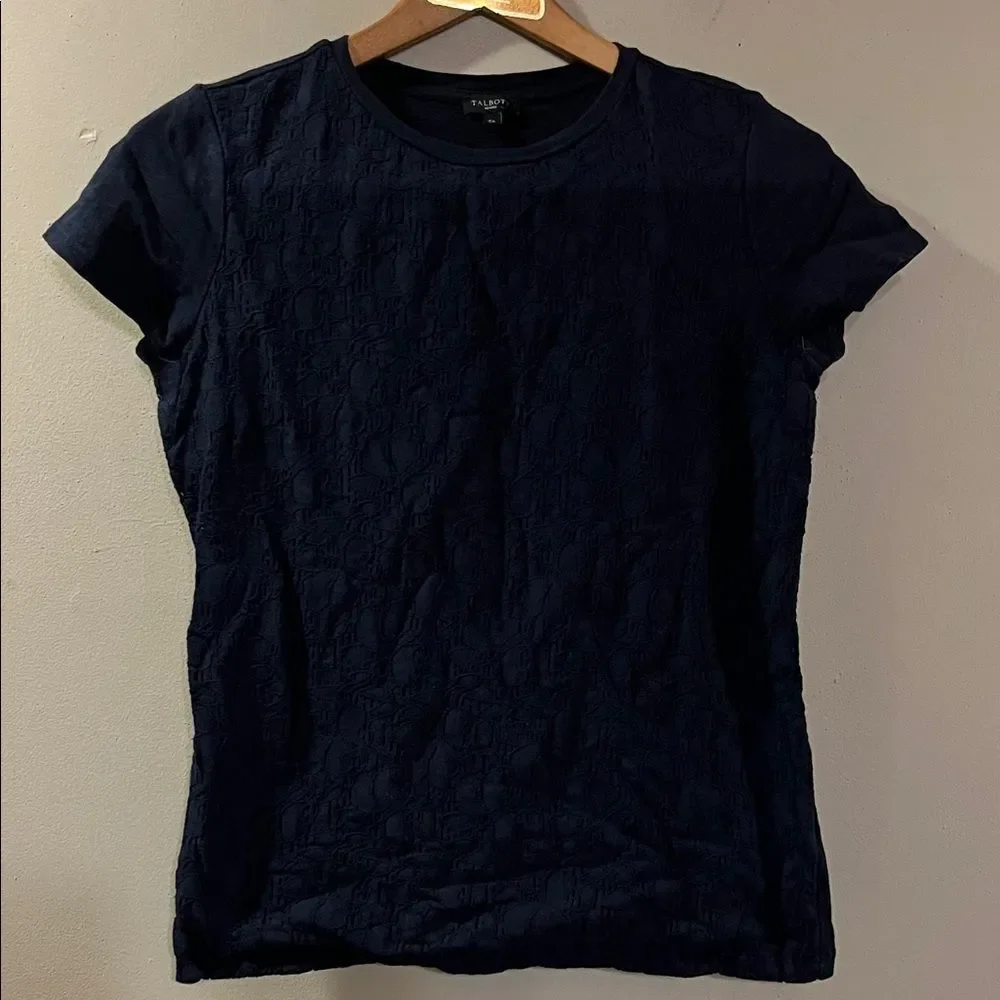 Elegant Navy Textured Women's Top